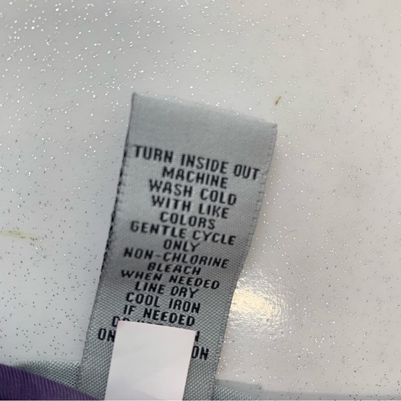 Catherines Top Woman 1X Purple  Stretch Knit Faux Twin Sequins Scoop Neck - Picture 6 of 8